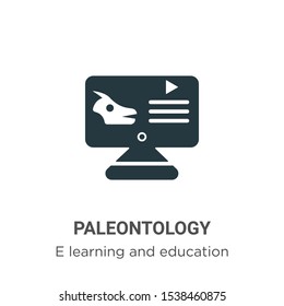 Paleontology vector icon on white background. Flat vector paleontology icon symbol sign from modern e learning and education collection for mobile concept and web apps design.