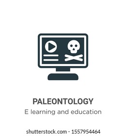 Paleontology vector icon on white background. Flat vector paleontology icon symbol sign from modern e learning and education collection for mobile concept and web apps design.