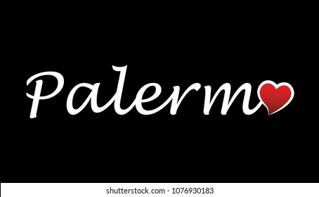 Palermo City Logo Type Writing