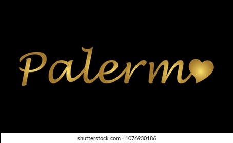 Palermo City Logo Type Writing