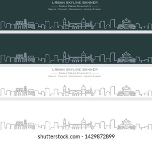 Palermo Single Line Skyline Profile Banner