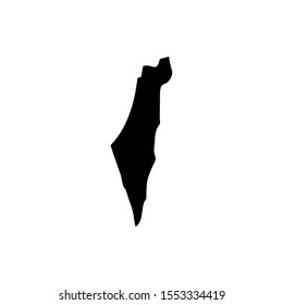 Plantilla del logo de mapas abstractos palestinos, país mapa israelí, zona jeruzalem sobre fondo blanco. Ilustración vectorial. EPS10