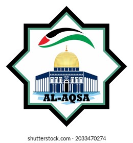 palestine al aqsa mosque illustration design