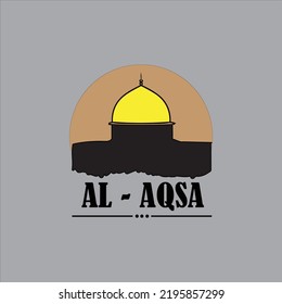 Palestine al aqsa mosque vector icon