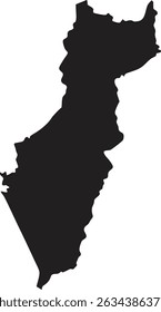 palestine black map silhouette vector style with white background