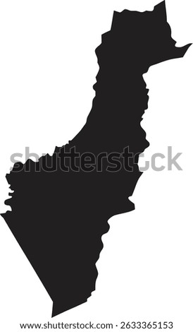 palestine black map silhouette vector style with white background