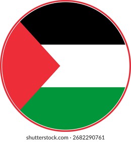 Palästina-Kreislauf-Flagge, Symbol für Palästina-Flagge
