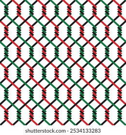 palestine color twisted geometric pattern