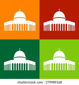 plantilla de logotipo de icono de cúpula palestina