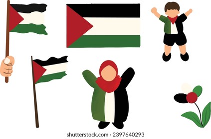 Palestine element illustration, Vector file
