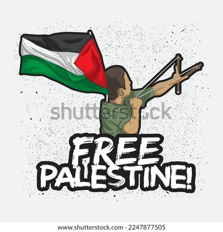 Palestine fighter vector illustration. Perfect for t-shirt design