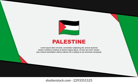Palästinensische Flagge abstrakte Hintergrunddesign-Vorlage. Palestine Independence Day Banner Cartoon Vektorgrafik. Palästinensischer Unabhängigkeitstag