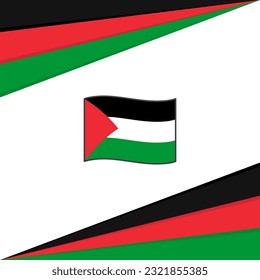 Palästinensische Flagge abstrakte Hintergrunddesign-Vorlage. Palestine Independence Day Banner Social Media Post. Palästina-Design