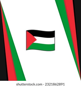 Palästinensische Flagge abstrakte Hintergrunddesign-Vorlage. Palestine Independence Day Banner Social Media Post. Palästinensische Flagge