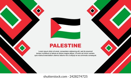 Palestine Flag Abstract Background Design Template. Palestine Independence Day Banner Wallpaper Vector Illustration. Palestine Cartoon