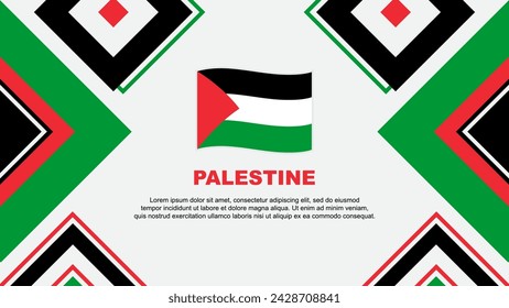 Palästina Flagge abstrakte Hintergrund Design Vorlage. Palästina Unabhängigkeitstag Banner Tapete Vektor-Illustration. Palästinensischer Unabhängigkeitstag