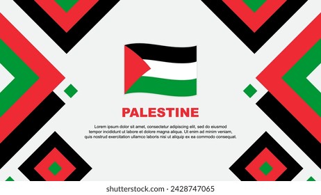 Palestine Flag Abstract Background Design Template. Palestine Independence Day Banner Wallpaper Vector Illustration. Palestine Template