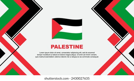 Plantilla de diseño de fondo abstracto de la bandera de Palestina. Palestina Día de la Independencia Banner Fondo de pantalla Ilustración vectorial. Banner de Palestina