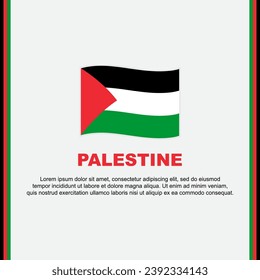 Palestine Flag Background Design Template. Palestine Independence Day Banner Social Media Post. Palestine Cartoon