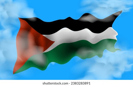 ilustración vectorial de fondo de bandera palestina