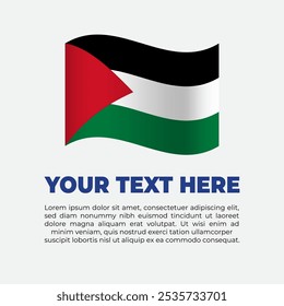 Palestine Flag Banner Background Template