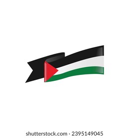 Palestine flag banner design isolated