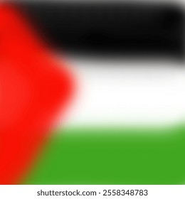 Palestine flag in blur created with Photoshop