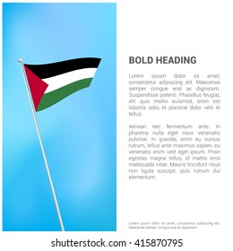 Palestine flag Brochure - Vector Flyer Cover Page Design