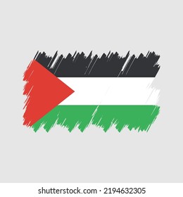 Palestine Flag Brush. National Flag