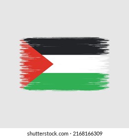 Palestine Flag Brush Strokes. National Flag