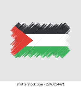 Palestine Flag Brush Vector Illustration