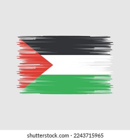 Palestine Flag Brush Vector Illustration