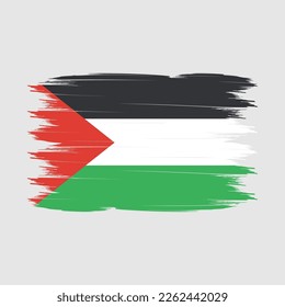 Ilustración del vector del pincel de bandera de Palestina
