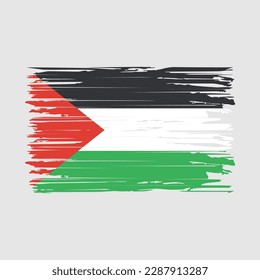 Ilustración del vector del pincel de bandera de Palestina