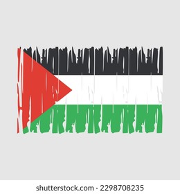 Palestine Flag Brush Vector Illustration