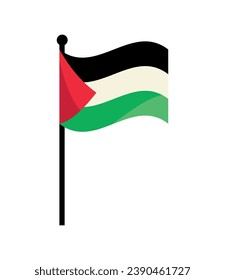 palestine flag design vector isolated