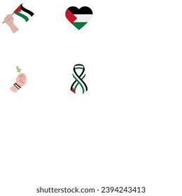 vector de diseño de bandera palestina aislado