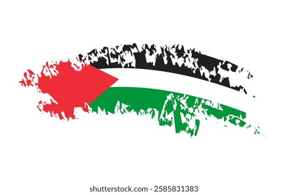 Palestine flag with grunge texture