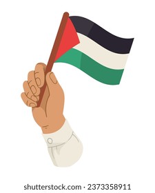 bandera palestina en diseño de mano