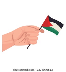 palestine flag in hand design