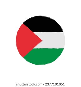 Palestine Flag Icon Vector Design.