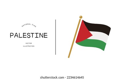 Palestine flag icon vector illustration