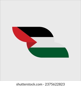 Palestine flag icon vector illustration