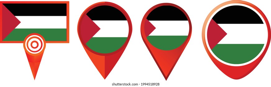 Palestine flag icon . web icon set . icons collection. Simple vector illustration.
