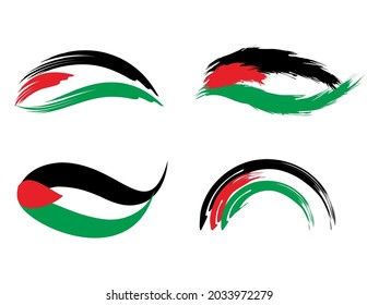 ilustración de bandera palestina, diseño plano simple