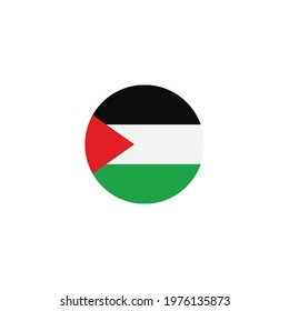 palestine flag logo circle shape 