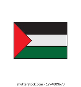 palestine flag logo icon vector template.