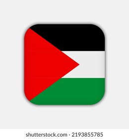 Palestine flag, official colors. Vector illustration.