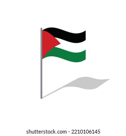 Bandera de Palestina en gráficos vectoriales de polo