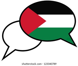 Palestine flag on speaking bubble